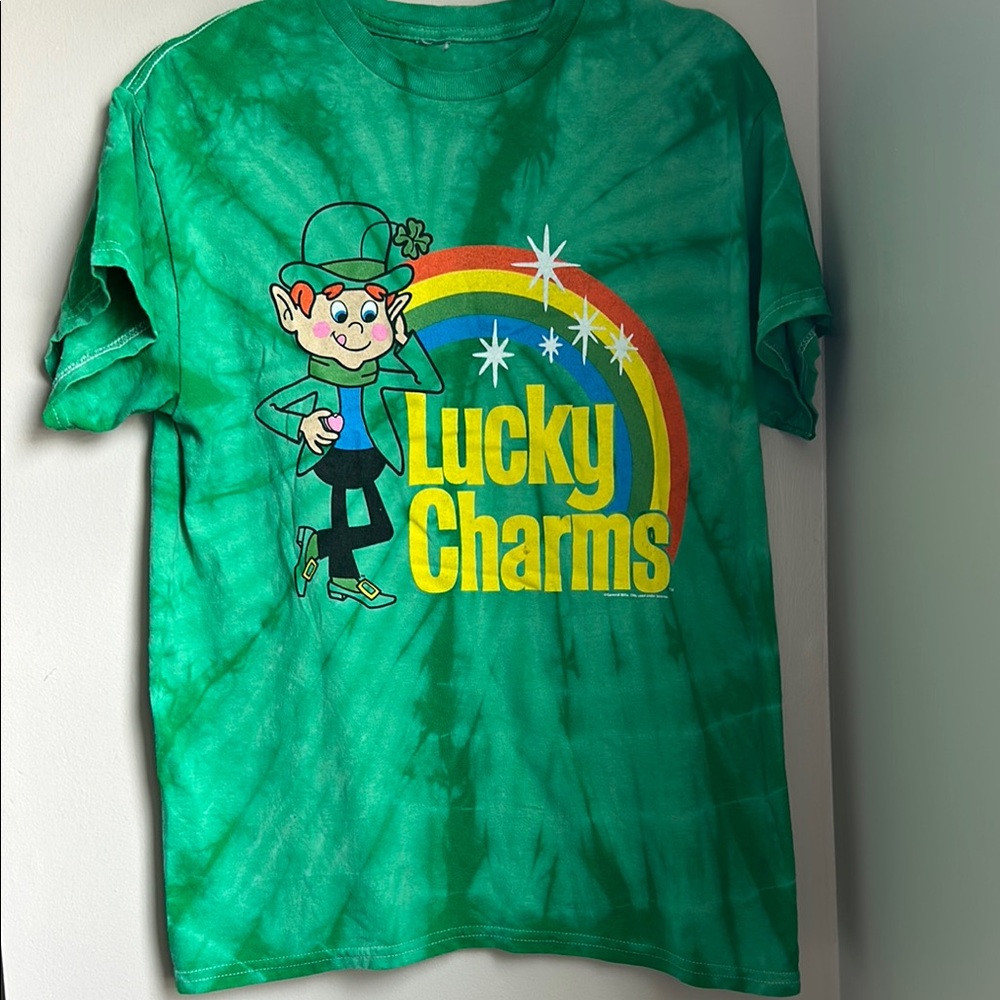 Green Tie-Dye “Lucky Charms” T shirt